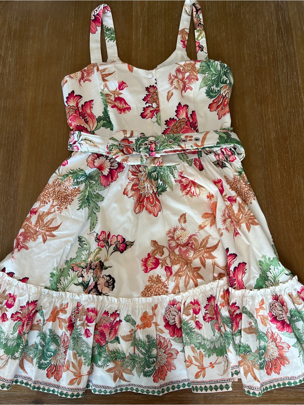 NWT ✧🩷Caroline Constas 🩷✧  floral mini belt dress S